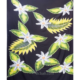 rayon sarongs leaf and flower pattern handpainting made in bali